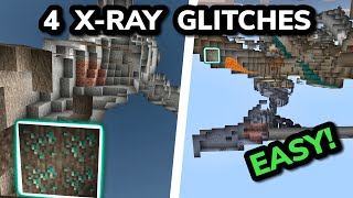 TOP 4 BEST XRAY GLITCHES in Minecraft Bedrock 117 MCPEXboxPS4Nintendo SwitchWindows10 [upl. by Haswell180]