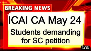 ICAI CA intermediate may 2024 postponed news। ICAI CA Final Exam may 2024 postponed News today [upl. by Ahab]