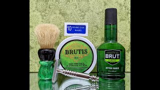 RazoRock SLOC 20 Wet The Face Brutis soap amp Brut aftershave [upl. by Damahom912]