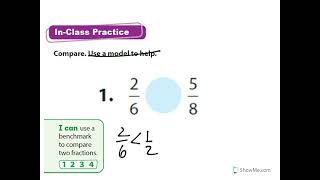 63 Compare Fractions Using Benchmarks [upl. by Hopfinger]