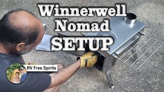 Setup Winnerwell Nomad Hot Tent Wood Stove with Wendy and Dave 🏕 🥘 [upl. by Jedediah]