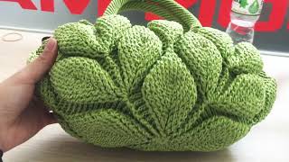 3D Leaf Crochet Bag Chang Pi Handmade [upl. by Anima964]