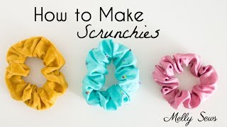 How to Sew Scrunchies  DIY Hair Band Tutorial [upl. by Dulcie]