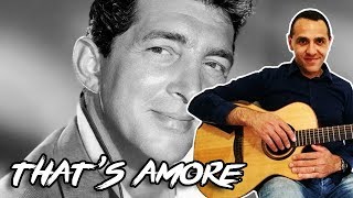 Thats Amore  Dean Martin  Easy Guitar Lesson [upl. by Solim]