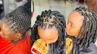 Hairstyle designs and Brazilian wool twist on short dreadlocks subscribe [upl. by Hultgren]