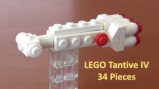 How To Build A LEGO Star Wars Mini Corellian Corvette  Tantive IV With 34 Pieces [upl. by Nesilla]