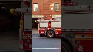 FDNY ENGINE 1 Fast Parking NYC shorts fdny firetrucks firefighters nyc [upl. by Giaimo]