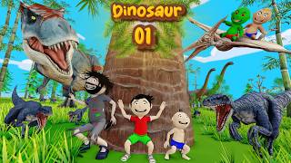 Dinosaur Ki Duniya Part 1  Dinosaur Wala Cartoon  Trex Dinosaur Cartoon  Bittu Sittu Toons [upl. by Benji960]