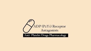 Platelet ADP P2Y1 Receptor Antagonists  Anti Platelet Drugs Pharmacology [upl. by Osmen]