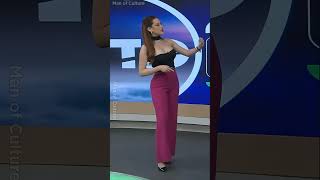 Weather Forecast Norma Garcia 15 October manofculture stunning weatherforecast weathergirl [upl. by Nyledaj]