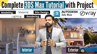 Complete 3DS Max Tutorial quotInterior amp Exterior Project Designquot [upl. by Notyal465]