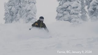 Legendary Fernie Powder Skiing on January 9th 2024 ferniestoke [upl. by Mozes325]