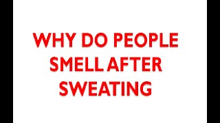 SUPRISING REASONS Why You SMELL After Sweating  BOILOGICAL EXPLANATION [upl. by Rawde]