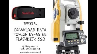 TOPCON ES60 ES62 ES65 DOWNLOAD DATA SURVEY [upl. by Lezned453]