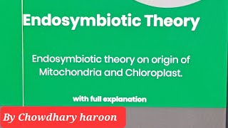 Endosymbiotic theory on origin of Mitochondria and Chloroplast biology cellbiology bsc msc NET [upl. by Adnyc]