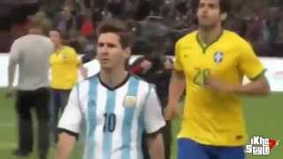 messi se nega a trocar camisa com kaka Brasil 2 x 0 argentina [upl. by Esinert]