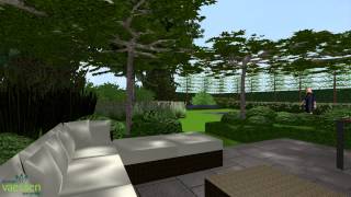 Herman Vaessen 3D tuinontwerp Renovatie villatuin met zwembad [upl. by Leontina979]