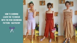 ✂ How to shirring technique  CocoWawa Crafts sewing patterns [upl. by Charyl728]