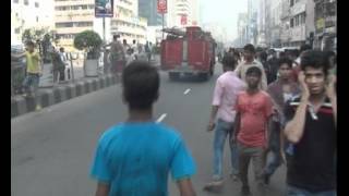 Accident by Fire Service Car at karwan Bazar Dhaka [upl. by Einor655]