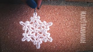 Fiocco di neve alluncinetto  how to crochet a snowflake [upl. by Yahsed]