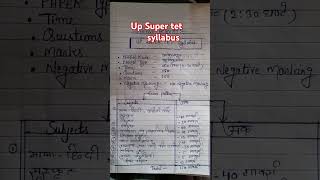 up Super tet syllabus 2024 [upl. by Anrahs756]