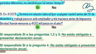 Soy asalariadoa ¿Estoy obligadoa a presentar declaración anual 2023 [upl. by Carlisle]