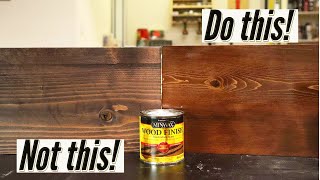 How to Stain Wood Like a PRO  4 Simple Steps [upl. by Damle]