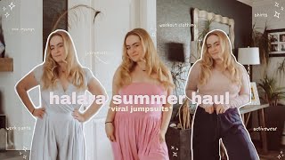 HONEST SUMMER HALARA CLOTHING TRY ON HAUL amp REVIEW 2024  viral halara jumpsuits pants amp more [upl. by Ilwain227]