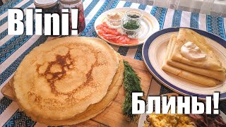 Blini  Russian Pancakes Sweet amp Savory  Блины [upl. by Stark]