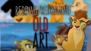 Lion KingGuard  Redoing amp Redrawing OLD art pieces  Speed edits [upl. by Arim545]