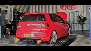 440whp MK6 GTI Big Turbo dyno runs [upl. by Anirrok694]