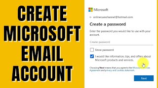 How To Create Microsoft Email Account [upl. by Eralc635]