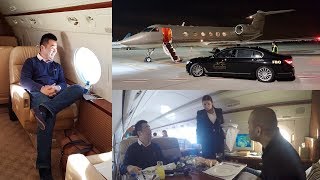 Flying the Gulfstream Private Jet from London to Dubai [upl. by Raddie]