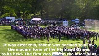 Pitlochry Highland Games Massed Pipes and Drums [upl. by Bigot741]