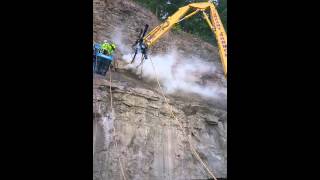 EX VL120 High Reach Excavator Rock Drill [upl. by Wiener]