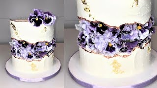 Cake decorating tutorials  FAULT LINE CAKE  Sugarella Sweets [upl. by Sibyls]