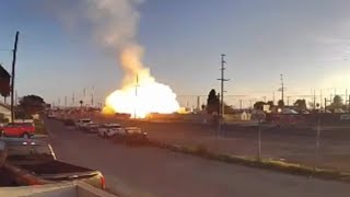 9 firefighters hurt 2 critically in Los Angeles area explosion involving natural gas cylinder [upl. by Chery854]