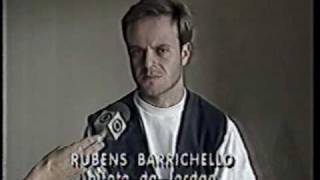 Barrichello recebe a notícia da morte de Senna  Globo [upl. by Aicilec]