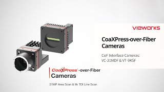 Vieworks VC21MDF amp VT9K5F Introduction  CoaXPressoverFiber Cameras [upl. by Leachim]