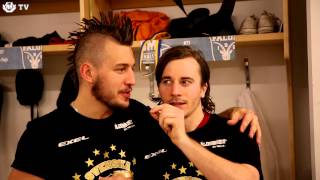 Intervjuer från IBF Faluns omklädningsrum efter smfinalen i innebandy 2014 [upl. by Alex]