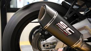 SCProject Full Titanium Exhaust System 21 quotTrofeoquot with SC1R Muffler for Aprilia RS660 [upl. by Amis]