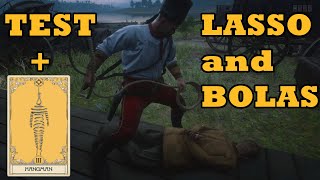 Reinforced lasso and bolas tested bounty hunter weapons in red dead online [upl. by Ecnaiva]