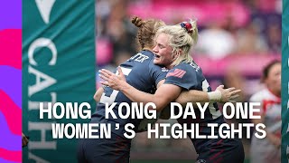 Blyde reaches Tournament FIFTY  CathayHSBC Hong Kong Sevens Day One Womens Highlights [upl. by Kalk]