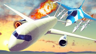 Airplane Crashes amp Shootdowns Survivable Midair Collisions 1  Besiege [upl. by Oberstone20]