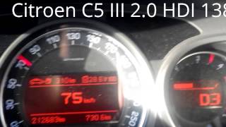 Citroen C5 III 20 HDI 138 Automatic acceleration 0100 0120 kmh [upl. by Garrity]