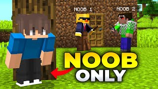 I Snuck into a Noob Only Minecraft Server [upl. by Fariss494]