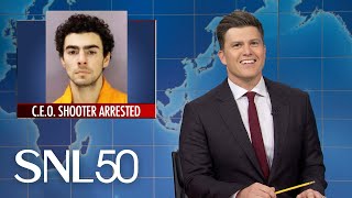 Weekend Update UnitedHealthcare CEO Shooter Arrested Trump Named TIME Person of the Year  SNL [upl. by Anayia855]