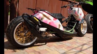 Low stanceworks scooter Honda dio 27 tuning air suspension на пневмо подвеске ruckster Dorbyworks [upl. by Edaj]