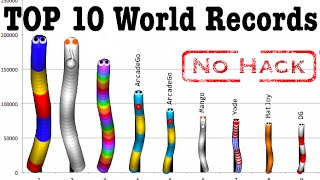 Slitherio  1  TOP 10 World Records Ranking Hall Of Fame Compilation No MOD No Hack No zoom [upl. by Ardnaid]