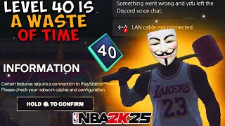 LEVEL 40 REWARD IS TRASH AND I GOT KICKED OFFLINE BY ZEN SCRIPT in NBA 2K25 [upl. by Marlen585]